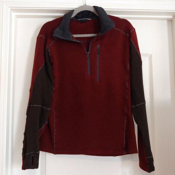 Kuhl Interceptr 1/4 Zip Fleece Mens Brick Outdoor Activewear Pullover Brick L - Picture 1 of 12
